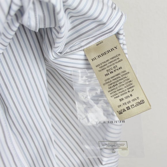 NWT Burberry Striped Cotton Waist Tie Top - Picture 9 of 12